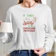 Christmas It Takes A Lot Of Sparkle To Be A Childcare Provider Women Long Sleeve Tshirt