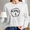 Womens Dr Seuss Thing 1 Emblem Women Long Sleeve Tshirt