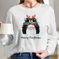 Fun Cat Merry Fluffmas Reindeer Christmas Kitten Meowlover Women Long Sleeve Tshirt