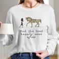 Happily Ever After Horse Equestrian Tee Women Long Sleeve Tshirt