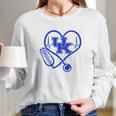 Heartbeat Love Kentucky Wildcats Nurse Women Long Sleeve Tshirt