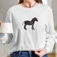 Horse Stallion Or Young Colt Vintage Distressed Women Long Sleeve Tshirt