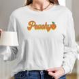 Just Peachy For Womens 70S Retro Summer Outfits Tops Peachy Graphic Women Long Sleeve Tshirt