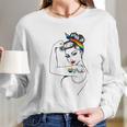 Lgbt Girl Power Pin Up Retro Art By Anne Cha Flag Gay Pride Women Long Sleeve Tshirt