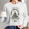 Liberty Or Death Don’T Tread On Me Ladies Womens Women Long Sleeve Tshirt