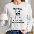 Llamastay 6 Feet Away No Probllama Social Distancing Women Long Sleeve Tshirt