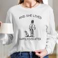 And She Lived Happily Ever After Funny Horse Dogs Women Long Sleeve Tshirt