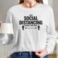 I Was Social Distancing Before It Was Cool Funny Missy Fit Ladies Women Long Sleeve Tshirt