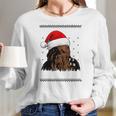 Star Wars Chewie Santa Hat Ugly Christmas Sweater T-Shirt Women Long Sleeve Tshirt