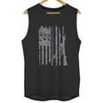 Cool Fishing Rod Hunting Rifle American Flag Gift Men Tank Top