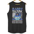 Daddy Shark Doo Doo American Flag Retro Men Tank Top