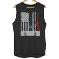 Fishing Rod Hunting Rifle American Flag T-Shirt Men Tank Top