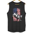 Rodeo Bull Rider Patriotic American Usa Flag For Cowboys Men Tank Top