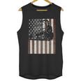 Train Locomotive Engine American Flag Model Builder Vintage Men Tank Top