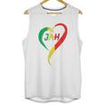 Love Jah Print Rasta Reggae Flag Heart Gift For Rastafarians Men Tank Top