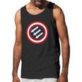 American Iron Front Retro Vintage Symbol Usa Flag Men Tank Top