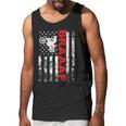 Braaap Vintage Usa American Flag Bike Men Tank Top