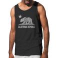 California Republic Cali Bear Star Vintage State Flag Men Tank Top