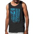 Country Life Outfitters Blue Camo American Flag Black Men Tank Top