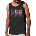 Distressed Usa Wrestling Gift American Flag Gift Men Tank Top