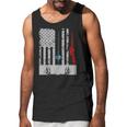 Fishing Rod Hunting Rifle American Flag T-Shirt Men Tank Top