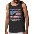 Hanging And Banging Union Ironworkers Us Flag Labor Day Gift Graphic Design Printed Casual Daily Basic Men Tank Top