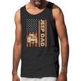 Jeep Dad Patriotic American Flag Fathers Day 4Th Of July Men Tank Top