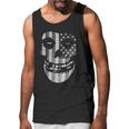 Popfunk Misfits Officially Licensed Gray American Flag Skull Men Tank Top