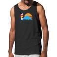 Retro Bigfoot Sun Mountain Colorado State Flag Shirt Gift Men Tank Top