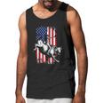 Rodeo Bull Rider Patriotic American Usa Flag For Cowboys Men Tank Top