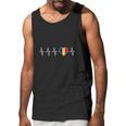 Romanian Heartbeat I Love Romania Heart Flag Men Tank Top