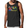 Mens Super-Daddio Funny Dad Daddy Tee Father Video Game Lovers Men Tank Top