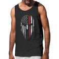 Thin Red Line Usa Flag Firefighter Spartan Men Tank Top