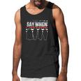 Tombstone Say When American Flag Men Tank Top