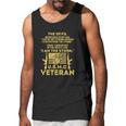 U S M C Veteran I Am The Storm Gold Foil Effect Graphic Design Printed Casual Daily Basic Men Tank Top