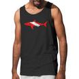 Vintage Shark Scuba Dive Diver Down Flag Emoji Men Tank Top