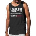 I Will Not Comply To Communism Needle Usa Flag Conservative Men Tank Top