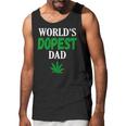 Worlds Dopest Dad Weed Marijuana Cannabis Funny Leaf T-Shirt Men Tank Top