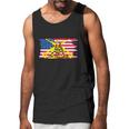 Mens Worn American Flag With Dont Tread On Me Ga Men Tank Top