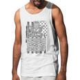 Bold Imprints Retro 2Nd Amendment American Flag Skull Crossbones Pistols Men Tank Top