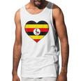 I Love Uganda Ugandan Flag Heart Men Tank Top