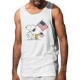 Snoopy And Woodstock Holding American Flag 4Th Of July Men Tank Top