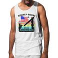 Union Ironworkers Hanging & Banging American Flag Men Tank Top