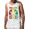 Weed Worlds Dopest Dad Funny Leaf Cool Vintage Men Tank Top