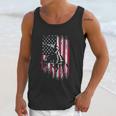 Rodeo Bull Rider Patriotic American Flag Cowboys Men Tank Top