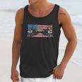 Steam Locomotive Train American Flag Men Tank Top