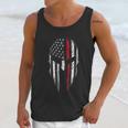 Thin Red Line Usa Flag Firefighter Spartan Men Tank Top