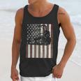 Train Locomotive Engine American Flag Model Builder Vintage Men Tank Top