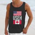 Useh American Pride Us Flag Canadian Flag Gift Canada Men Tank Top