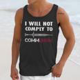 I Will Not Comply To Communism Needle Usa Flag Conservative Men Tank Top